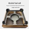 Alcohol-Heated Non-Stick Grill Pan with Wooden Base