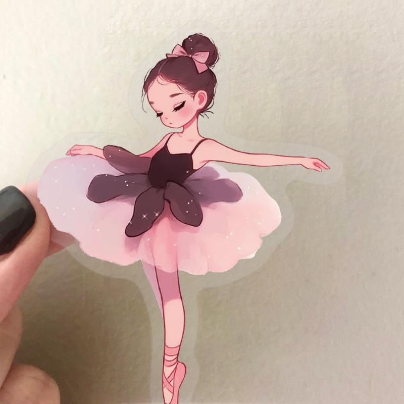 50Pcs Exquisite Girl Clothing Materials Phone Cases Laptop Ballet Girl Series Stickers Children'S Toy Pet Waterproof Decals