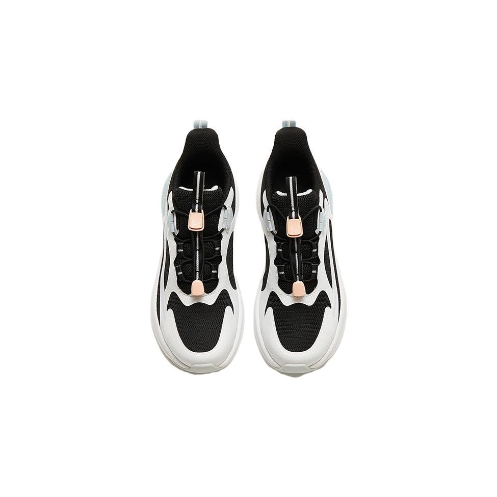 Anta Antiskid Shock Absorbing Wear Resistant Low Top Running Shoes Kids Sneakers White Blue 322315532-4