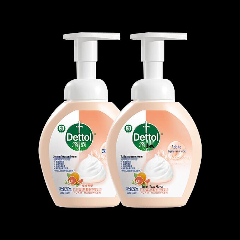Dettol Пенное мыло для рук, аромат грейпфрута, 2 x 250 мл