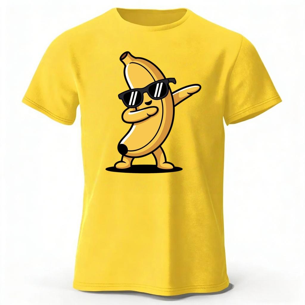 Funny Banana Summer Mens 100 Cotton Tshirt Comfortable Loose Large Size Running Fitness Tshirt Casual Fashion Top