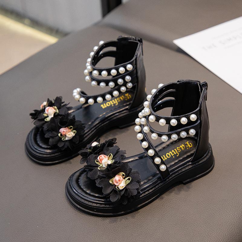 

Girls sandals summer fashion princess shoes summer 2025 new middle-aged and older children open-toed little girl student Roman shoes 37