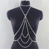 Sexy Fashion Imitation Pearls Tassel Body Chain Waist Belly Chain Woman Female Body Jewelry Bohomia Summer Clothing Accessoires