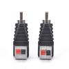 2PCS Speaker Wire A/V Cable To Audio Male RC Connector Adapter Jack Press Plug