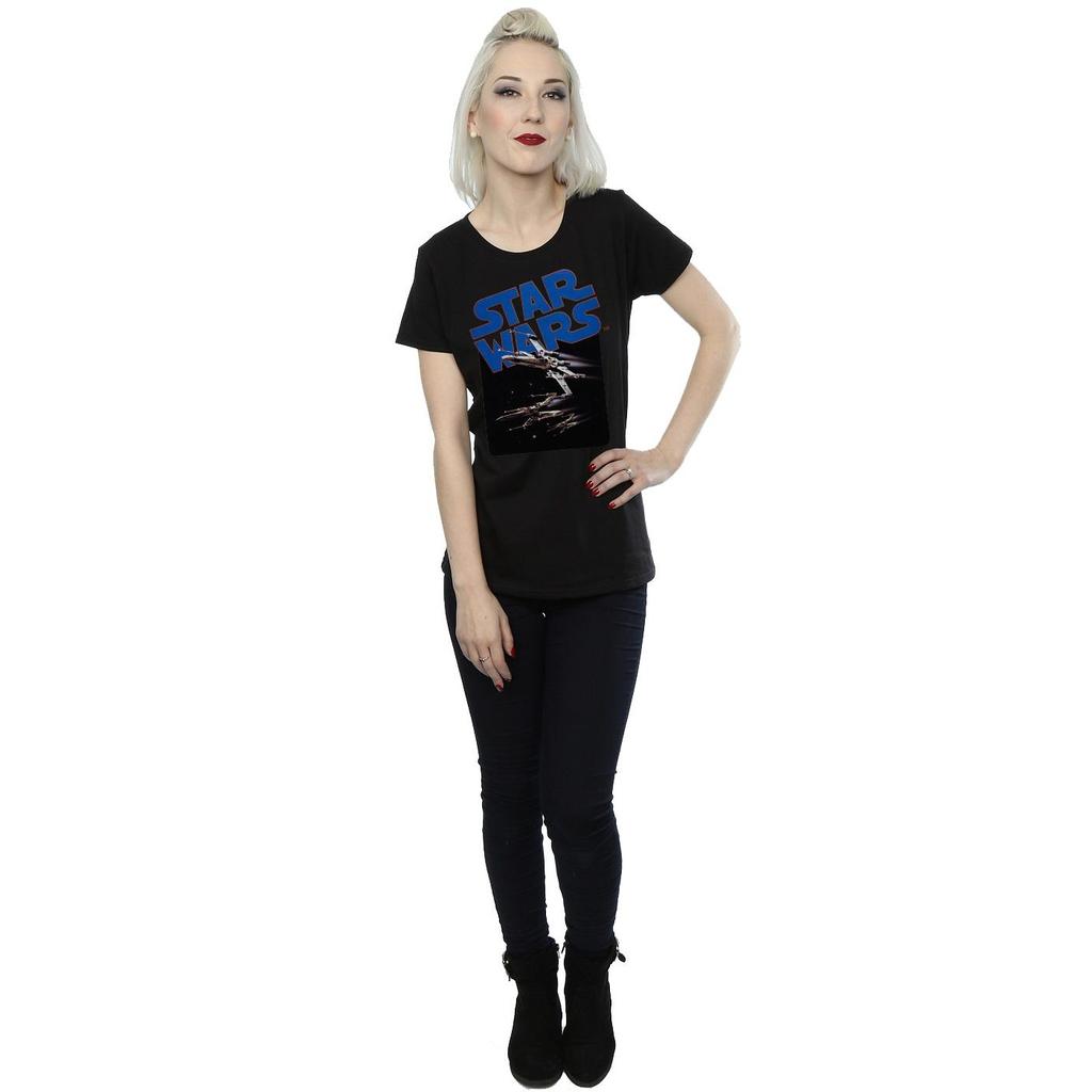 Star Wars Womens/Ladies X-Wing Fighters Cotton T-Shirt