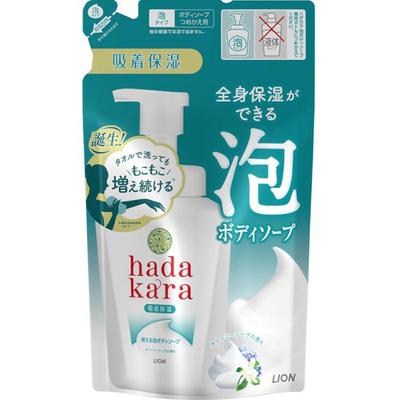      Lion Hadakara Körperseife, Schaumtyp, cremiger Seifenduft, Nachfüllpackung, 440 ml
