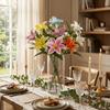 Plastic Simulated Flower Handmade Silk Fake Bouquets Centerpiece Fake Flowers  Wedding Decor
