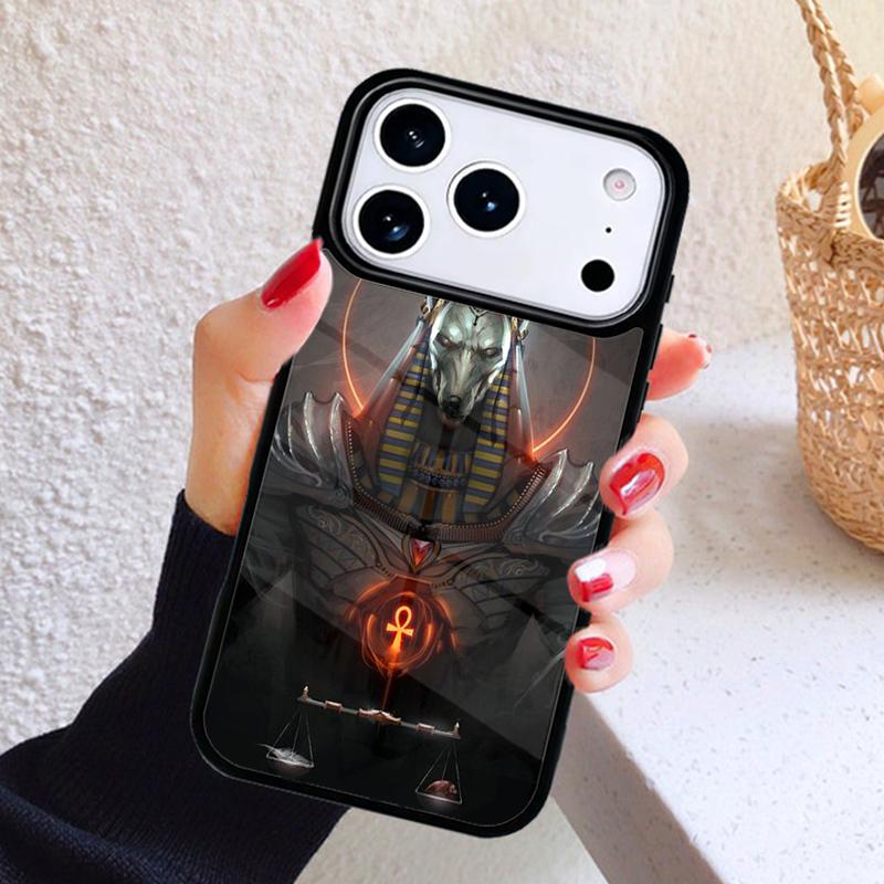 Egypt God Horus And Anubis Phone Case For iPhone 17 Air 16 15 14 13 12 11 Pro Max Plus iPhone 15 Pro Max