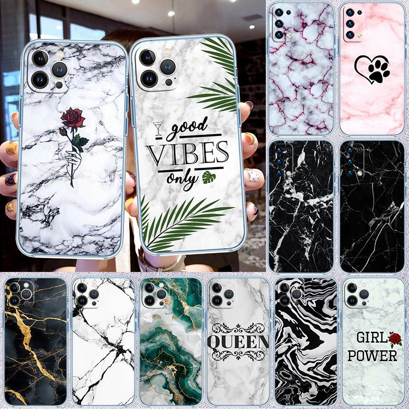 BH36 printing Marble Transparent Phone Case for Samsung Galaxy A04 A04S A14 A23 A34 A54 M23 M33 M52 M53