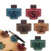 Retro Crazy Horse Leather Magnetic Bookmark & Pen Holder with Free Custom Laser Engraving
