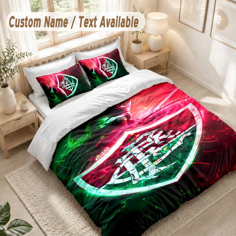Fluminense Bedding Set, 1 Duvet Cover & 2 Pillowcases Soft Comfortable Bedroom Home Textile Decor