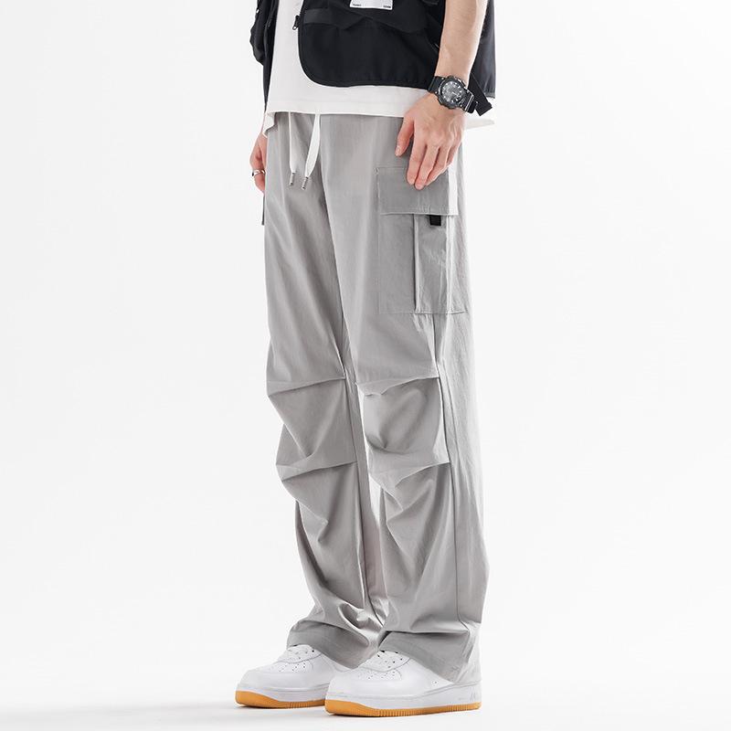 Hip Hop Street Overalls Mens Multi Pocket Loose Straight Leg American Cargo Pants Retro Fashion Streetwear Harajuku Couple Trousers