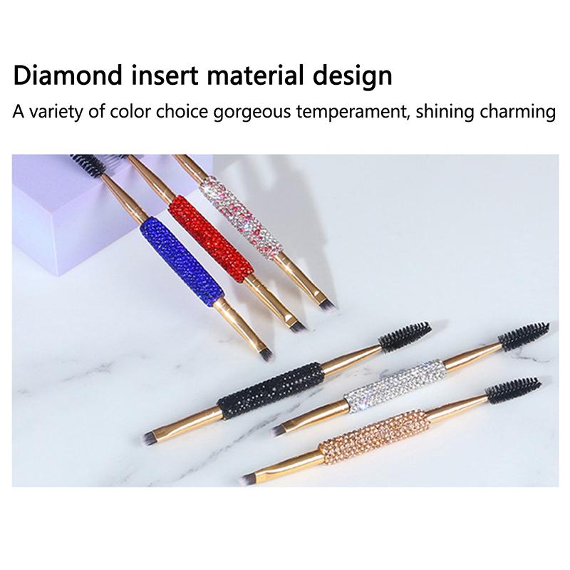 Weiche Wimpernbürsten Ellbogenkonturierung Doppelkopf-Wimpernbürsten Augen Verblenden Kosmetik Make-up Werkzeug