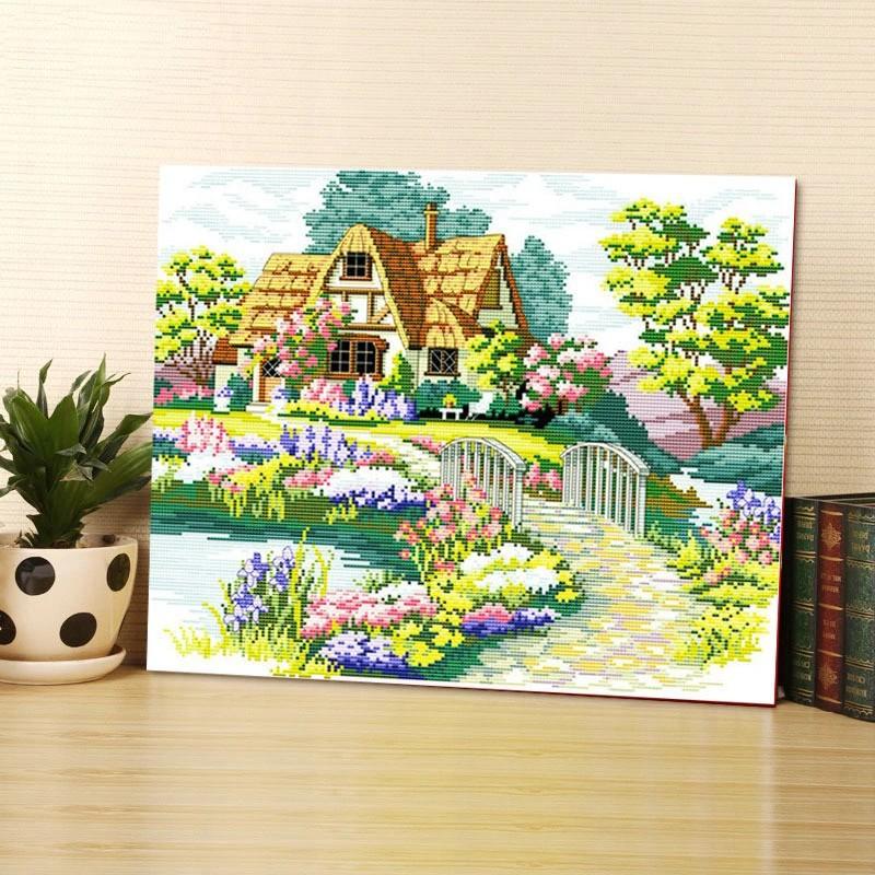 1pc-Needlework,Embroidery,DIY Landscape Painting,Cross Stitch,kits,11ct Scenery Home Cross-stitch,Sets For Embroidery Home Acces