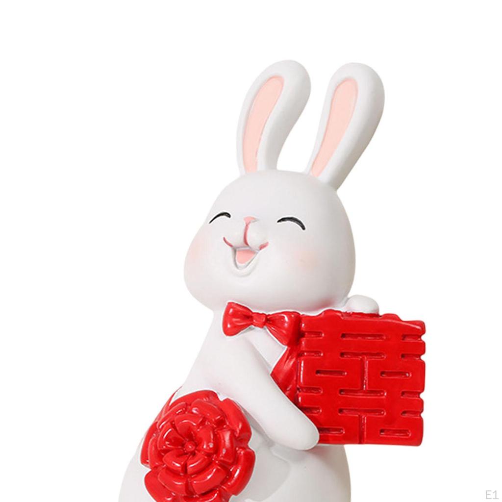 Statue Kaninchen Figur Miniatur Hochzeiten Tier Skulptur für Regal Schrank Anordnung Dekor