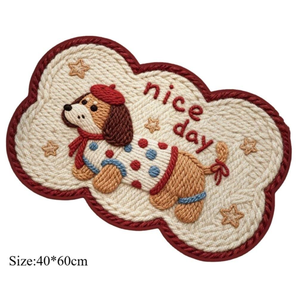 Durable 40*60cm Bath Mat Dirt-scraping Surface Water Absorption Pony Door Mat Non-slip Backing Household Carpets Home Decoration