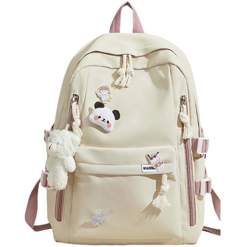 

Новый рюкзак из нейлоновой ткани Warrior, большой, женский, белый, ярко-синий/стальной синий/матча/цвет лотоса/черный H2406V5606102 31.0*13.0*42.9CM