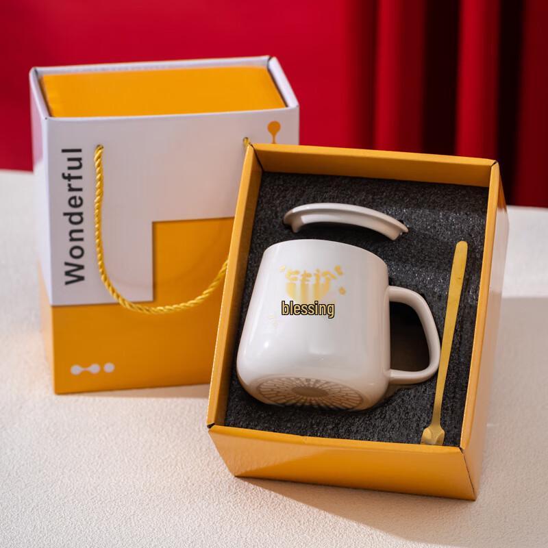 Керамический набор кружек AQ Festive Wishes с крышкой и ложкой Mug Set