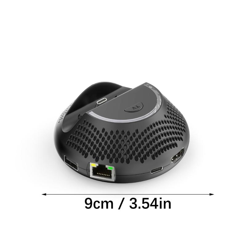 Portable Docking Base Advanced Heat Dissipation Gigabit LED Effect 4K HDTV Port USB Port Gaming Accessory for NS2