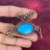 Sleeping Beauty Turquoise And Bird Pendant Copper Wire Wrapped Gemstone Pendant