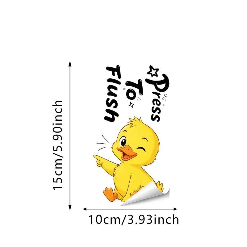 Cartoon Self-Adhesive Toilet Sticker Pvc Decoration Wall Sticker Funny Waterproof Bathroom Decal Home Decor