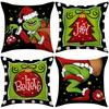 Merry Christmas Decoration Pillowcase New Year Gift Santa Claus Snowman Pattern Home Room Decoration Sofa Cushion Cover
