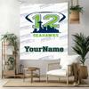 Seattle Seahawks Custom Your Name Wall Decor Tapestry Art For Pet Memorial Birthdaywedding Party Backdrop Family Gift