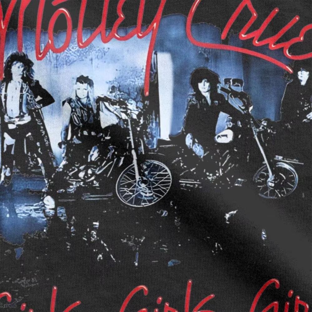 Men Women Motleys Girls Music Cotton T Shirt Crue Metal Band Cotton Clothes Leisure Short Sleeve Round Collar Tees Gift T-Shirts