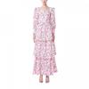 Womens/Ladies Floral Cut Out Regular Maxi Dress