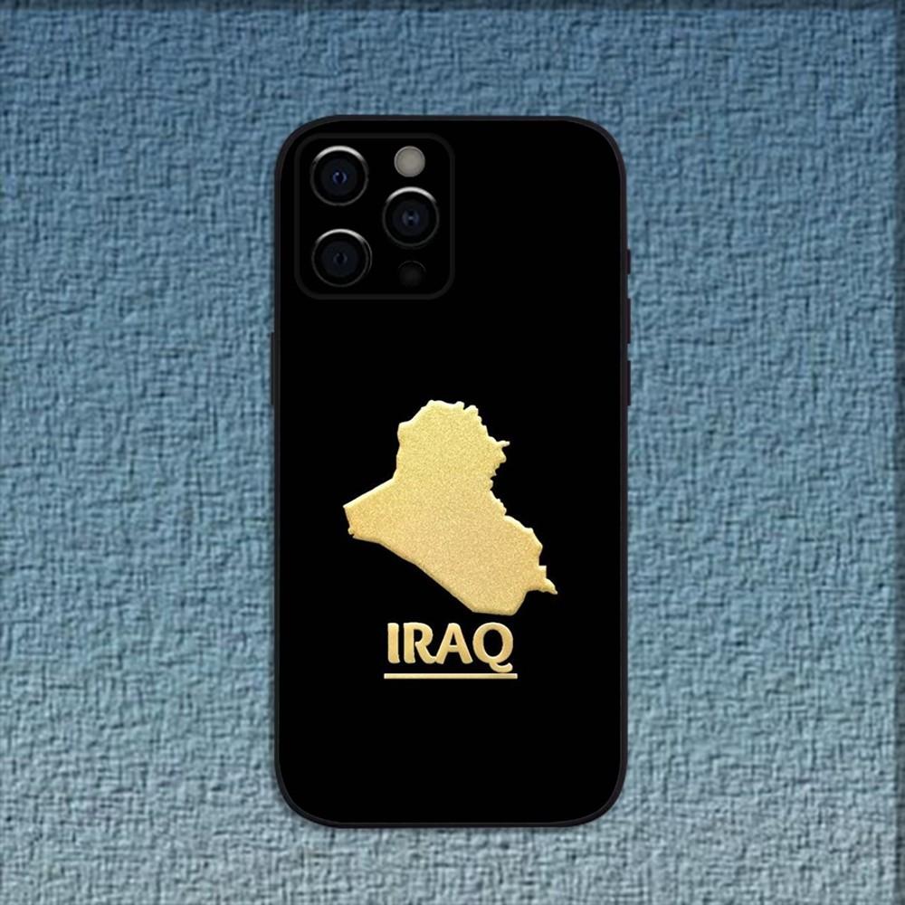 Nation Iraq Flag Phone Case For iPhone 16,15,14,13,12,11,Pro,X,XS,Max,XR,Plus,Mini Soft Black Cover iPhoneXS