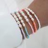 Vlen Women's Adjustable Freshwater Pearl Bracelet with Miyuki Glass Seed Beads Summer Beach Jewelry Stackable