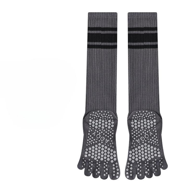 Five-finger Yoga Socks, Anti-slip, Women's Running, Rope Skipping, Fitness, Cycling, Pressure, Calf Sports, Long Stockings