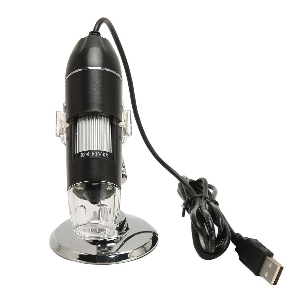 USB Digital Microscope 1600X Magnification 8 LED Portable HD Digital Microscope for Windows for OS X
