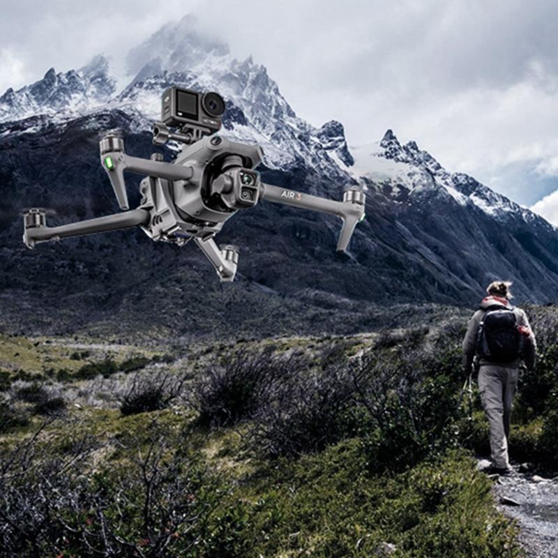 Drones Extended Adapter for Air3 Action Camera Holder with Screws and Adapter Drones Accessories Quadcopter Camera Mount