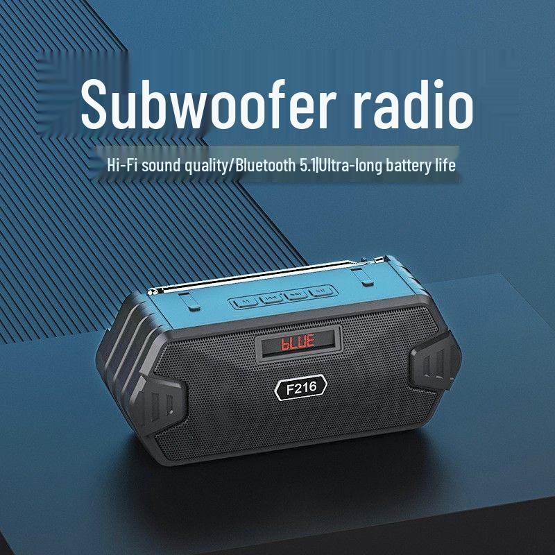 HF-F216 Portable TWS Bluetooth Speaker with Phone Stand and Radio Antenna