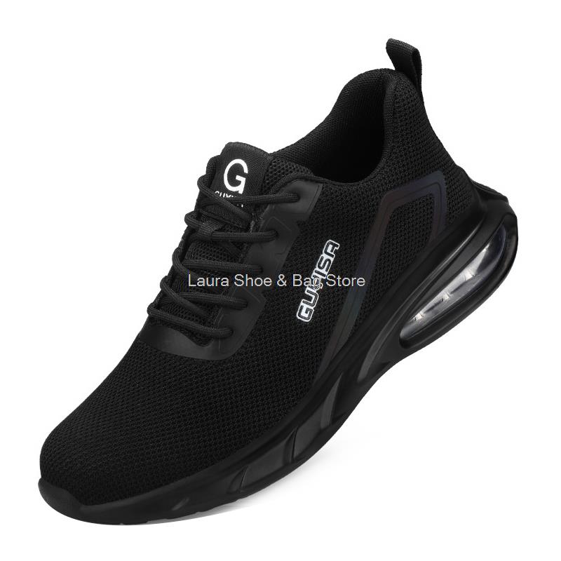 Fashion Guyisa New Safety Shoes Men Air Cushion Work Sneakers Steel Toe Puncture Proof Men's Work Safety Boots Male Protective Footwear