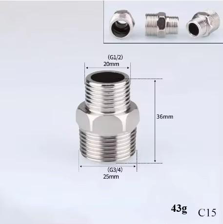 201/304 Stainless Steel 1/2", 3/4" BSP Threaded Plumbing Fittings (Reducing Elbow, Tee, Coupler, Butt Joint) - 1/2" BSP Male-Fem