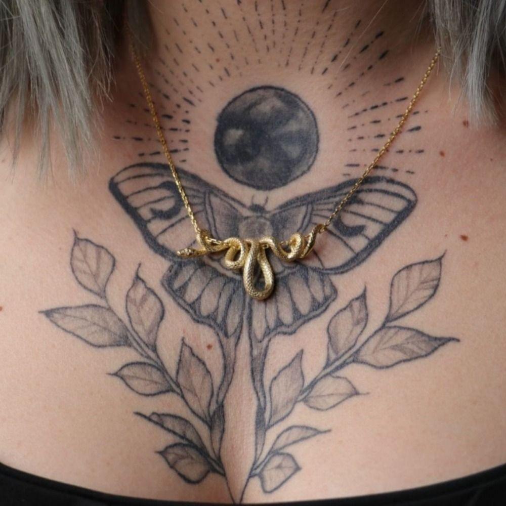 Metal Collar Snake Necklace Gold Silver Color Twisted Snake Necklace Punk   Women