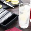 Caoren Silicone Ice Cube Tray, Square Ice Cubes, Large Ice, 13*3.6cm, Rock Ice, Melt-Resistant, with Lid, Easy to Remove (4-Rectangular)