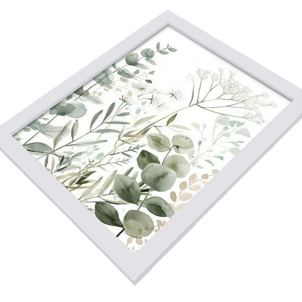 3pcs/set Green Color Plant Leaf Art Oil Painting Canvas with Wood Frame Draw Wall Decor Home Decorations