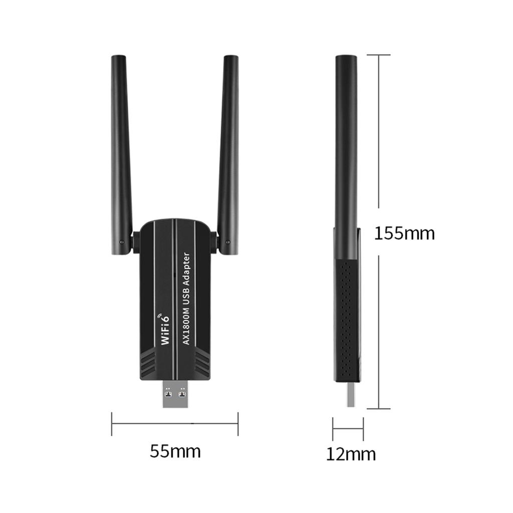 Wireless USB Network Adapters with Dual Antennas USB Wi-Fi Dongle Wireless Network Card 5G/2.4G for Laptop Computer Desktop PC