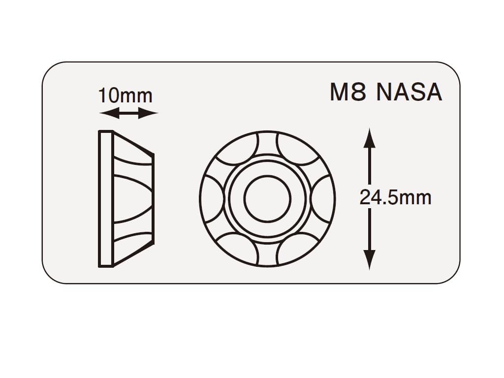 POSH FAITH Motorcycle Supplies NASA Type Cap Holder for M8