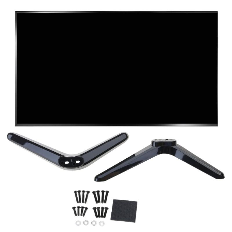 TV Stand, Base Table Top TV Stand, TV Legs Replacement Universally for 32 to 65inch Mounting Holes 17-20mm