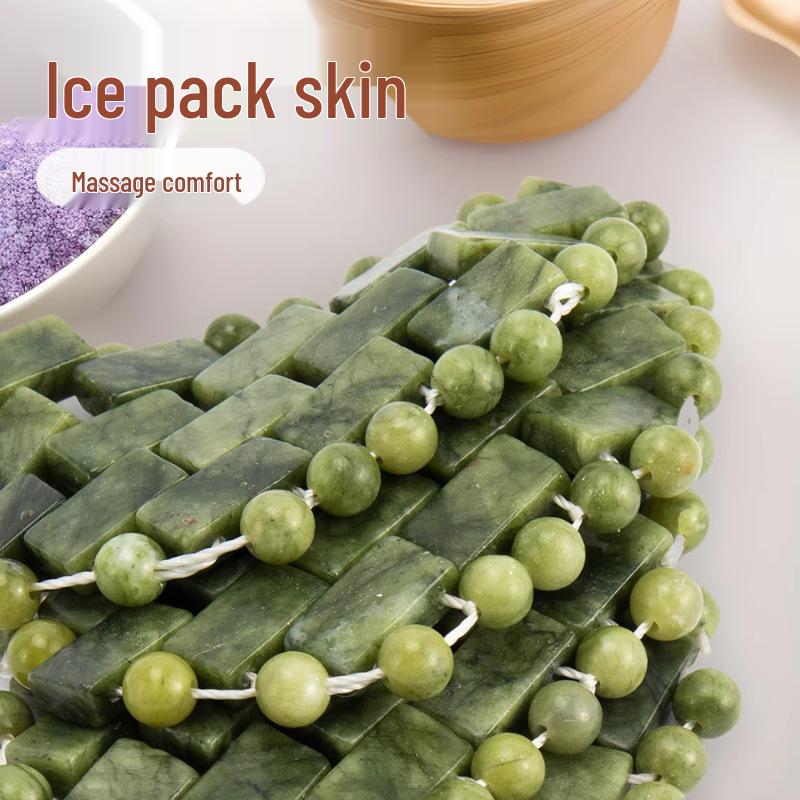 Green Phoenix Jade Eye Massage Patch - Handmade Cold/Hot Compress Eye Mask with Essential Oils for SPA and Beauty Therapy.