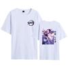 Demon Slayer Anime Tryck Oversized Bomulls T-shirt Herr och Dam Bekväm Mångsidig Street Y2K Sommartrend Harajuku T-shirts