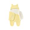 Kusunokibashi Monori Watahime Baby Swaddle with Organic Product Feet, Yellow, 100% Cotton, Number 1-66283-63-Y