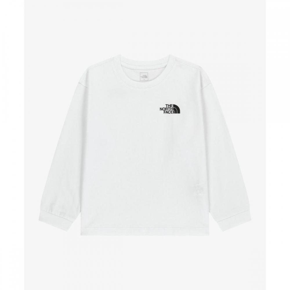 The North Face Kids Go To Long Sleeve Tee White Nt7ts01s