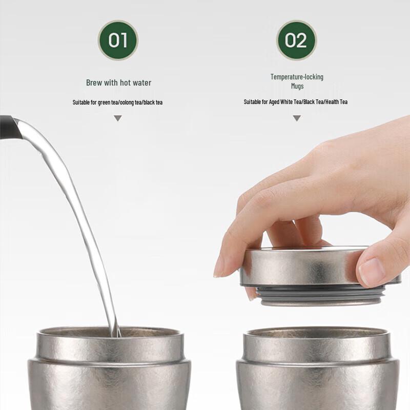 MingZhan MZ8007 Isolierter Reisebecher aus reinem Titan