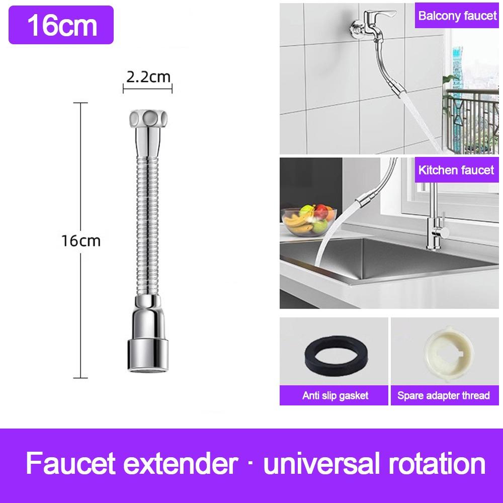 Rotatable Water Tap Hose Anti-splash Sprayer Nozzle Useful Taps Lengthen Extender Universal