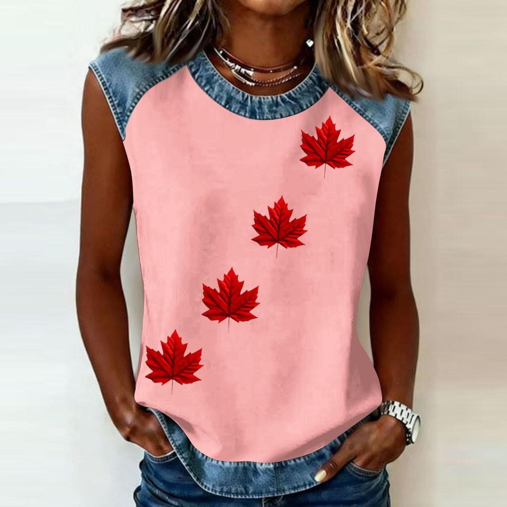 Camiseta informal de manga larga para mujer con cuello redondo y estampado